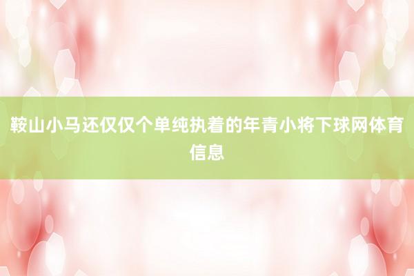 鞍山小马还仅仅个单纯执着的年青小将下球网体育信息