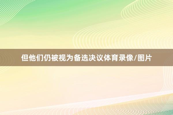 但他们仍被视为备选决议体育录像/图片