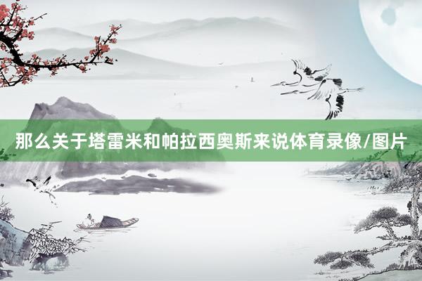 那么关于塔雷米和帕拉西奥斯来说体育录像/图片