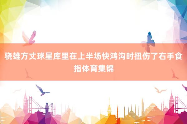 骁雄方丈球星库里在上半场快鸿沟时扭伤了右手食指体育集锦