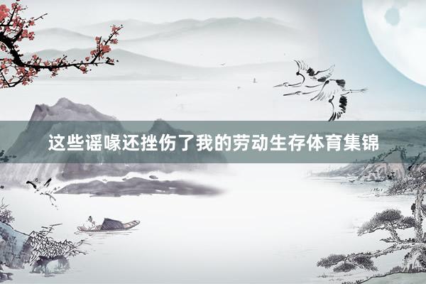 这些谣喙还挫伤了我的劳动生存体育集锦